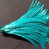 Teal Green Rooster Feathers